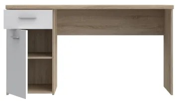 Písací stôl GINO biela/dub sonoma