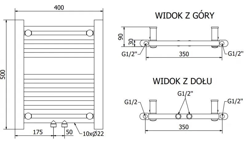 Mexen Mars, elektrické vykurovacie teleso 500 x 400 mm, 300 W, chrómová, W110-0500-400-2300-01