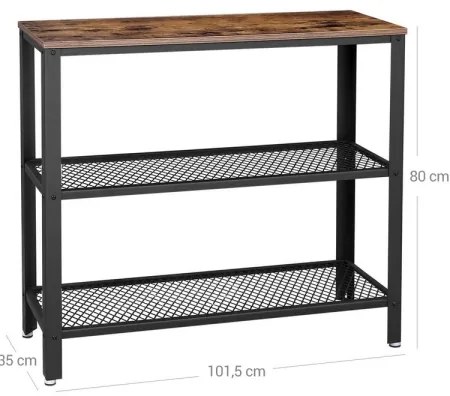 Odkladací stolík LUVOR hnedá/čierna