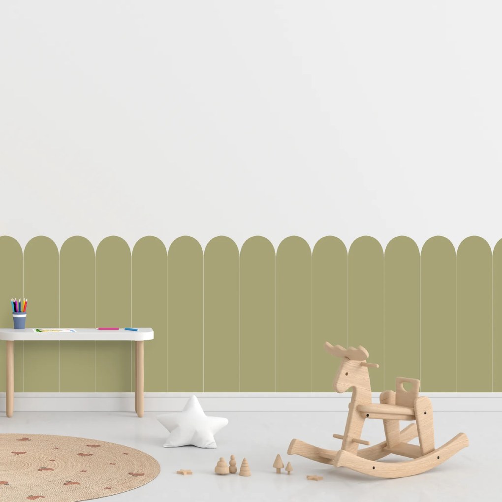 60x100cm Oblúk - Khaki farba - textilná nálepka na stenu Farba: Bledá, Veľkosť: 80 cm