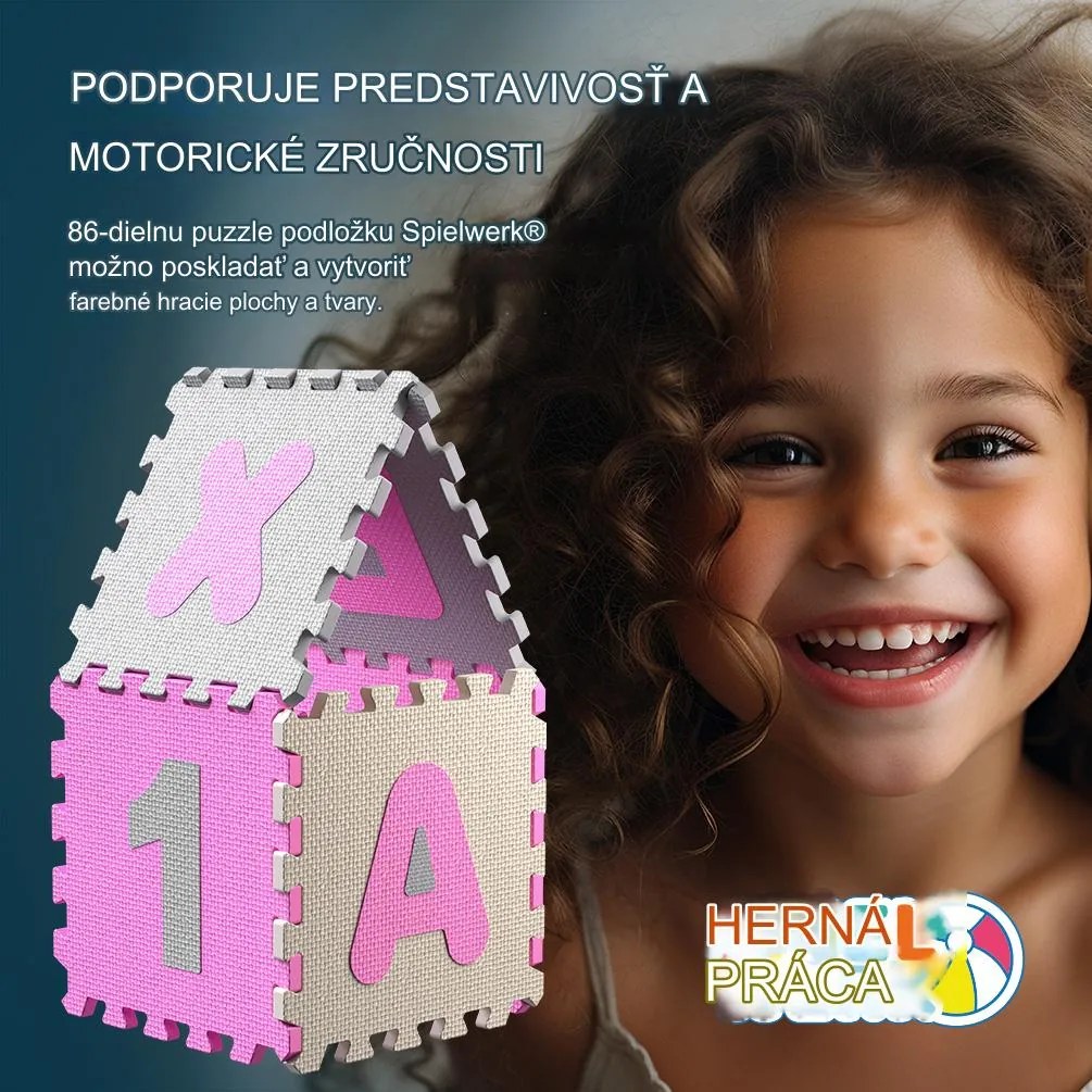 InternetovaZahrada Detská hracia podložka - ružová