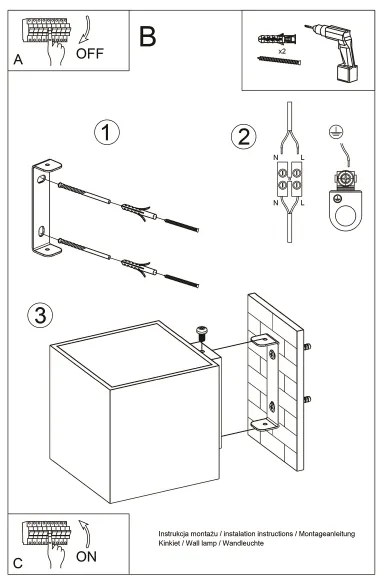 Brilagi -  LED Nástenné svietidlo MURO 1xG9/3,5W/230V