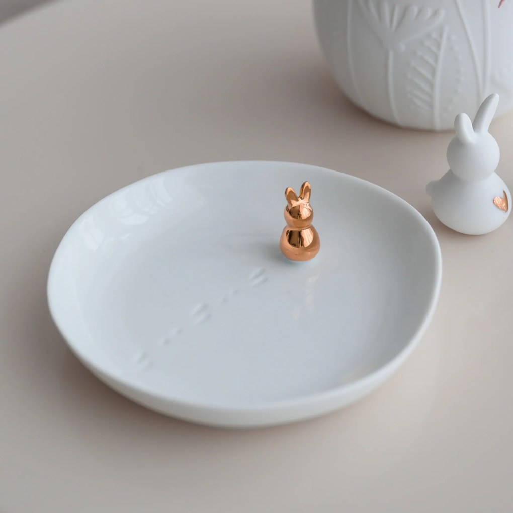 räder Dekorativní porcelánová miska Golden Rabbit