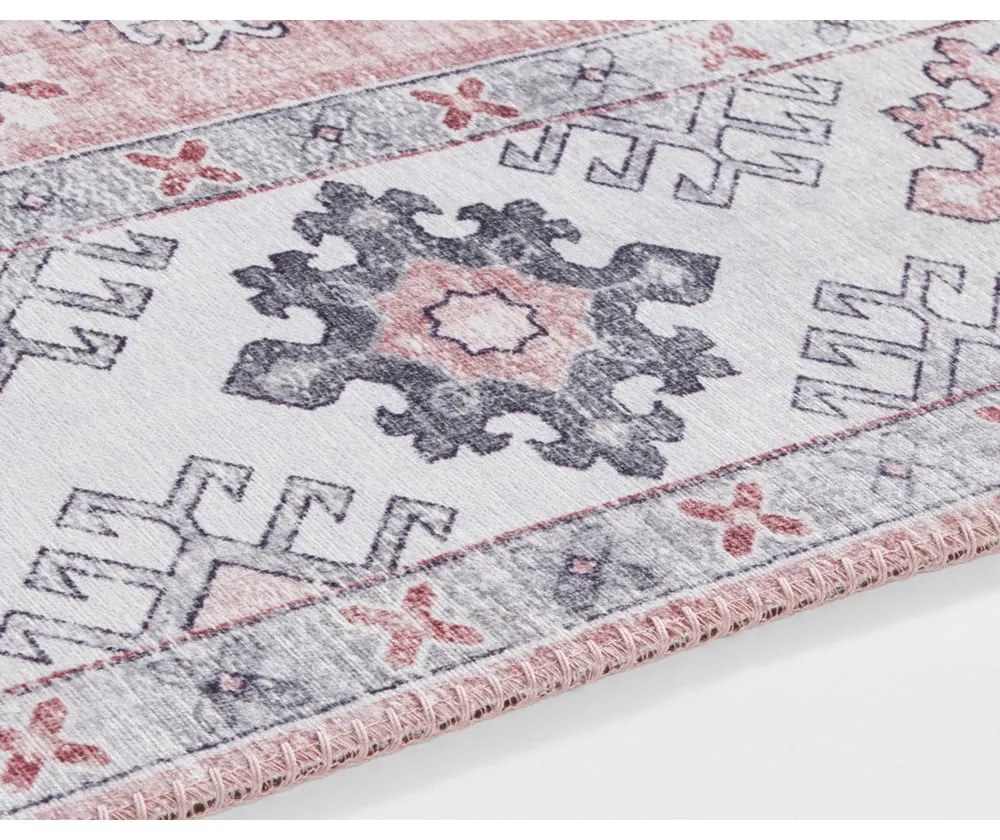Svetloružový koberec Nouristan Gratia, 80 x 150 cm