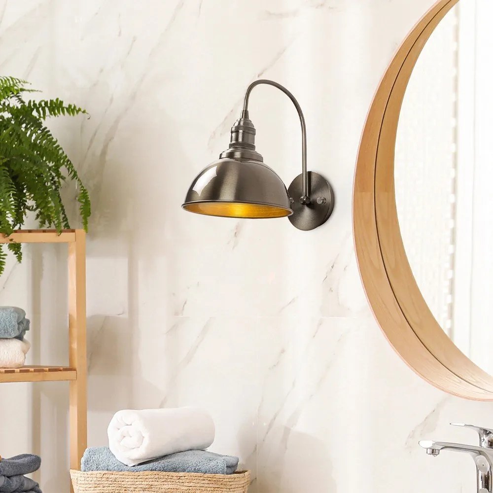 Nástenné svietidlo v mosadznej farbe ø 21 cm Varzan – Opviq lights