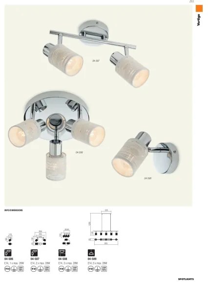 Redo 04-509 - Luster na lanku VERTIGO 5xE14/28W/230V lesklý chróm/biela