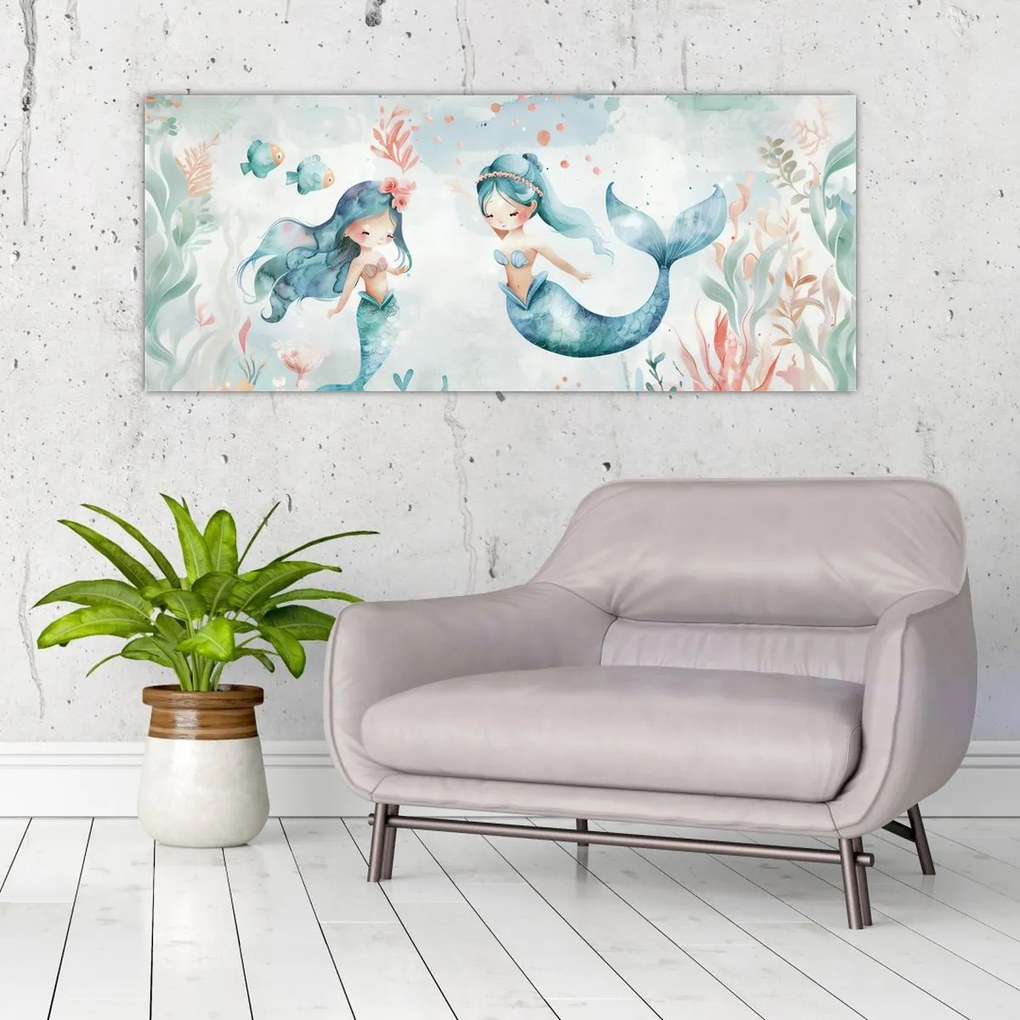 Obraz - Morské panny (120x50 cm)