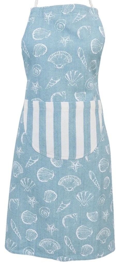 Modra zástera Sea Shells - 70 * 85 cm