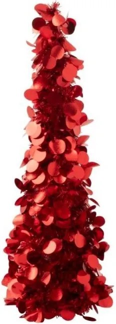 Červený lesklý vianočný stromček Sparkling S – 14*14*60 cm