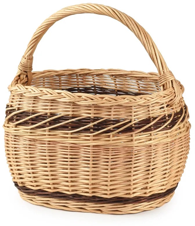 Nákupný kôš prútený Dekle IV.š. 37 x hl. 27 x v. 25/41(cm)