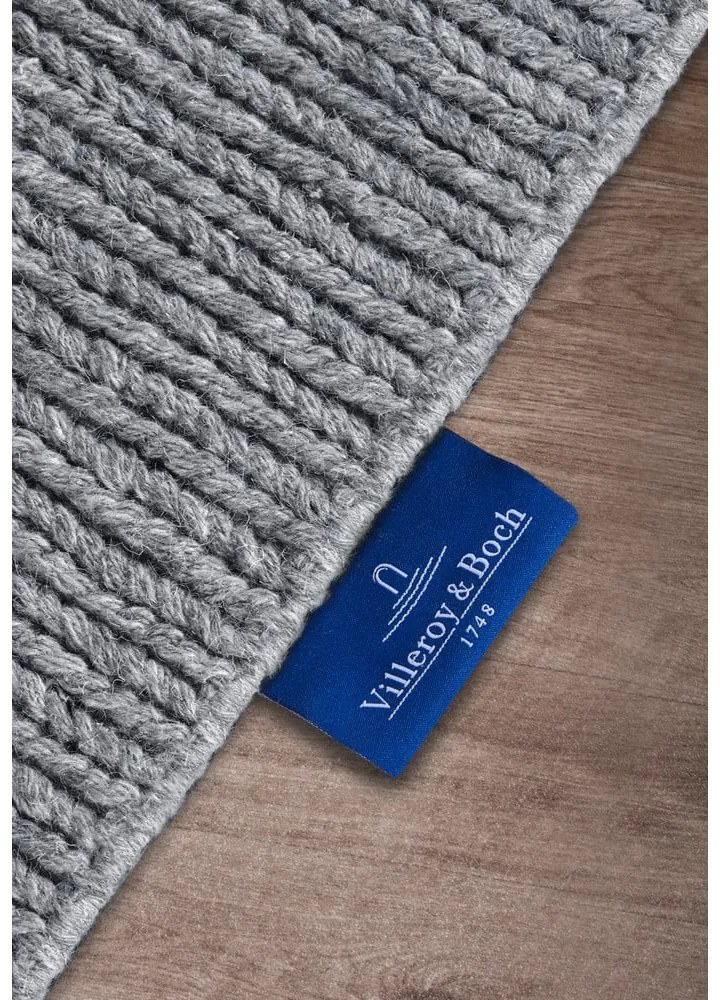 Sivý ručne tkaný vlnený koberec 60x90 cm Francois – Villeroy&Boch