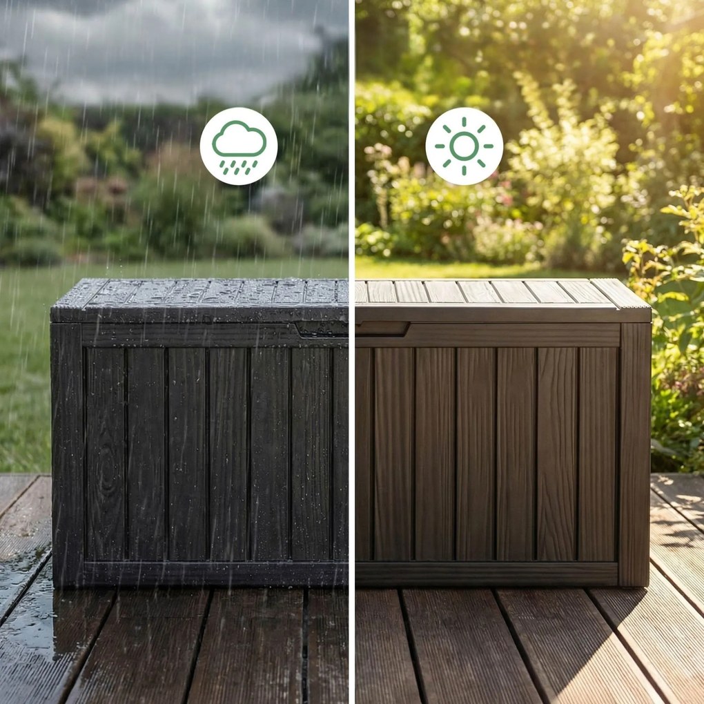 Záhradný úložný box Ezra 272 L čierny