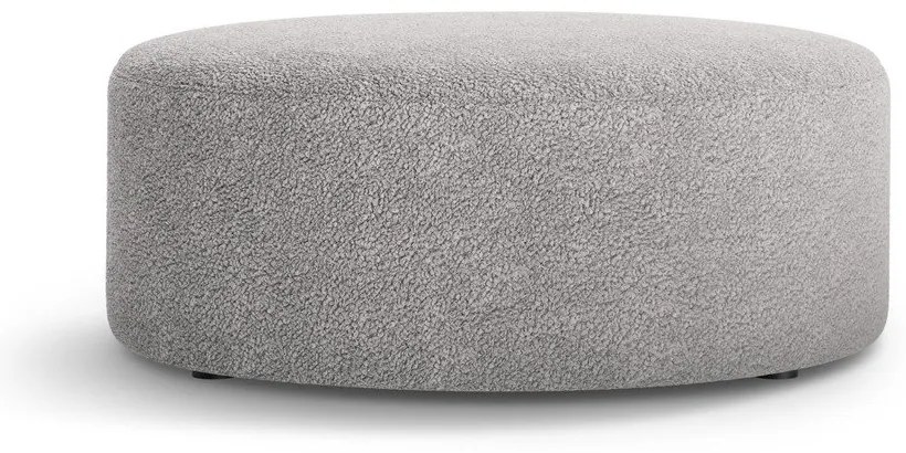 Svetlosivý taburet z textílie buklé Dia – Micadoni