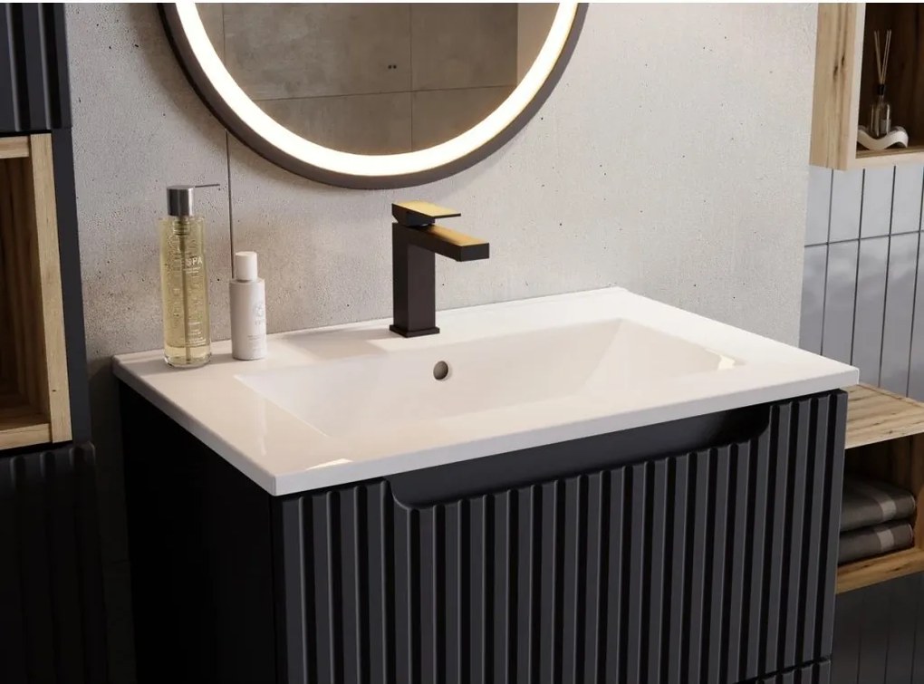 Zápustné keramické umývadlo Dance 60 cm biele