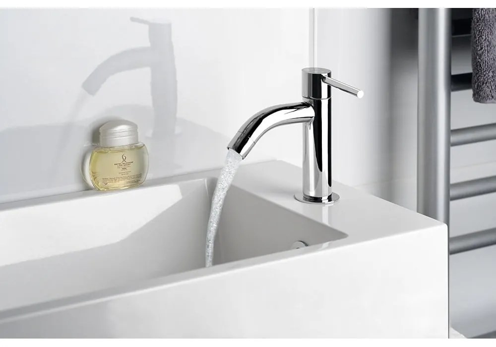 Umývadlový ventil v lesklej striebornej farbe Small – Sapho