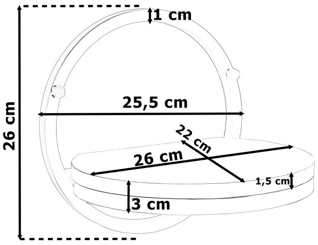Nástenný stojan na kvety EBRO RUSTIC LOFT hnedý