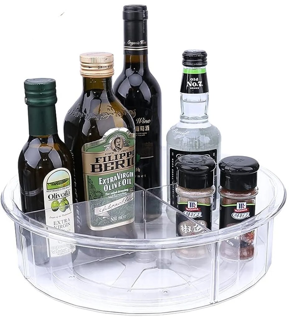 Otočný organizér XXL - LAZY SUSAN Orion - s priehradkami pr. 30 cm