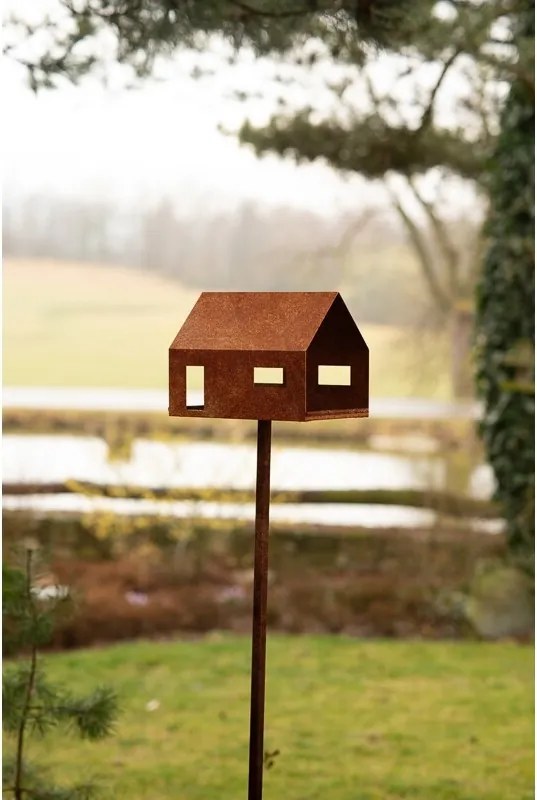 Casa Vtáčie kŕmidlo 30 x 21 x 23 cm, corten CORGARDEN 1040