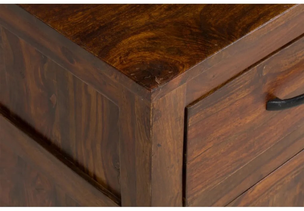 furniture-nabytek.cz - Masivní příborník Palison z palisandru, lakovaný, hnědý – 140×42×80 cm