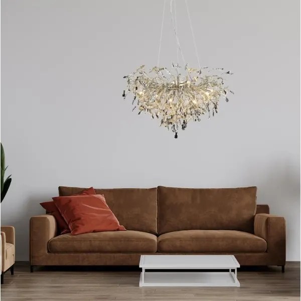 Krištáľový luster na lanku 13xG9/40W/230V chróm