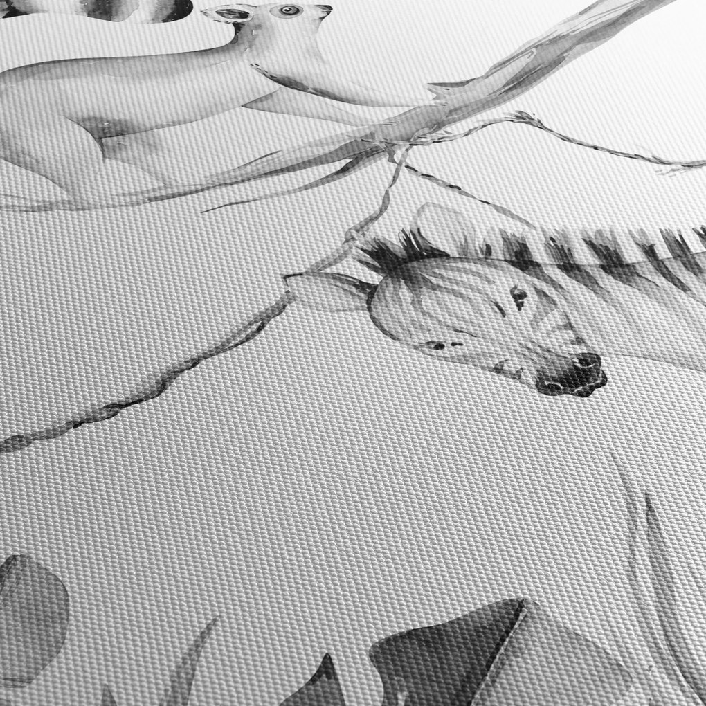 Obraz - Akvarelová džungľa (120x50 cm)