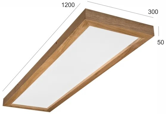 Brilagi - LED Kúpeľňové svietidlo WOODY FRAME LED/40W/230V 120x30 cm IP44 dub