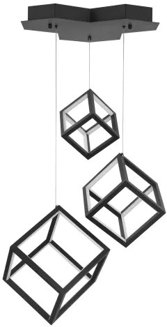 LED luster Gabbia 56 čierne