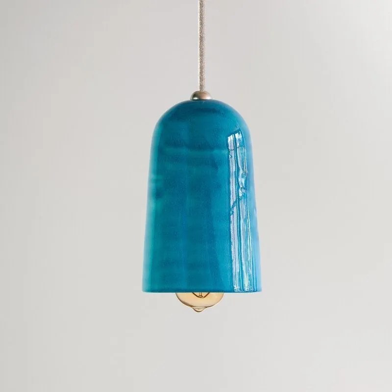 Moje lampa keramická závesná lampa conus xl modrá