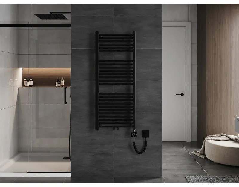 Mexen Mars, elektrické vykurovacie teleso 1200 x 500 mm, 500 W, čierna, W110-1200-500-6500-70