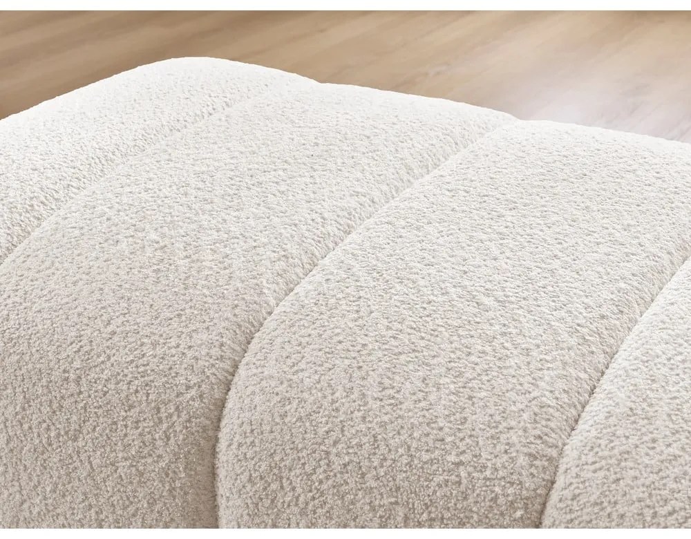 Biela podnožka z textílie buklé Annecy – Bobochic Paris