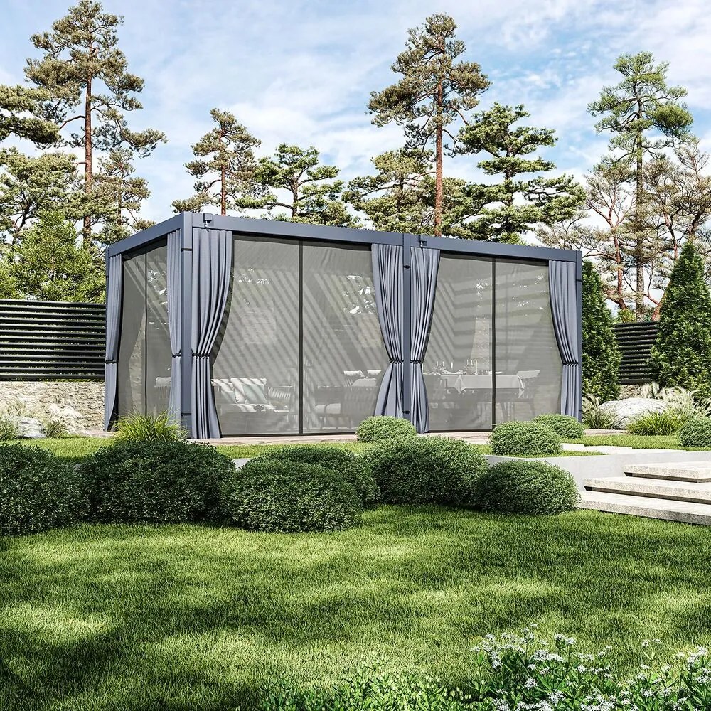 Bioklimatická pergola ECO 6x3 m, oceľ - voľne stojaca