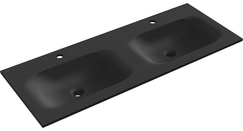 Mexen Vela, dvojumývadlo na zapustenie 121 x 46,5 cm, čierna matná, 25231271D