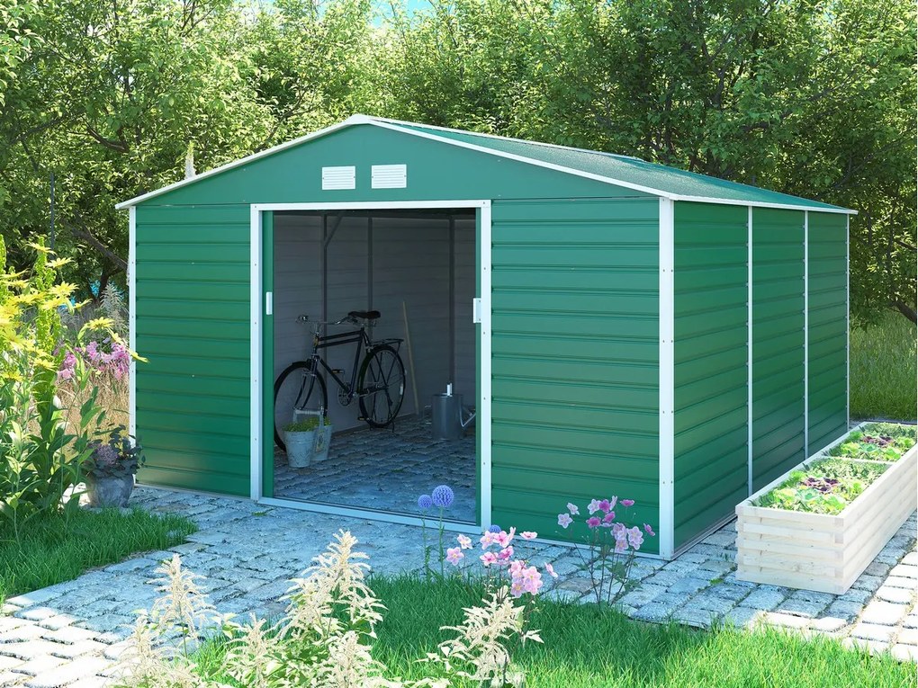 Záhradný domček G21 GAH 1300 - 340 x 382 cm, zelený 63900586