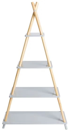 Livarno home Regál, 80 x 30 x 147,5 cm (sivá)  (100342259)