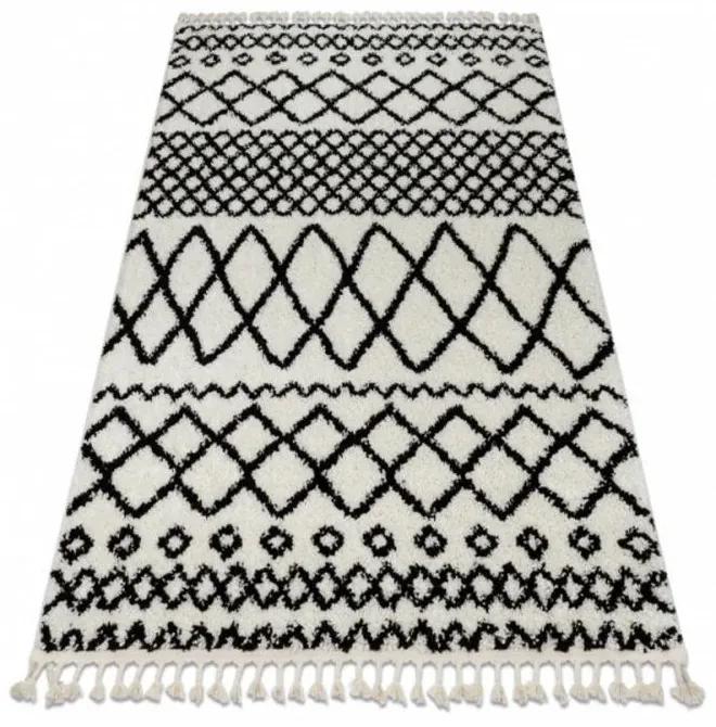 Kusový koberec Shaggy Safi smetanovo biely 180x270cm
