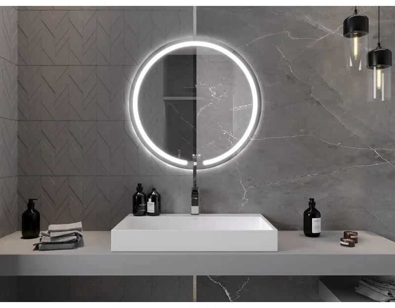 Mexen Rose, LED kúpeľňové zrkadlo s podsvietením 80x80 cm, 6000K, ochrana proti zahmlievaniu, 9810-080-080-611-00