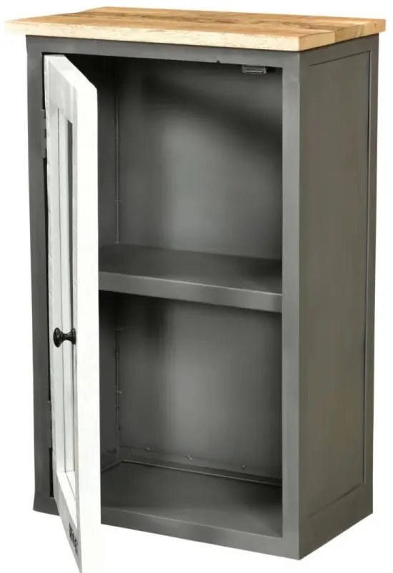 furniture-nabytek.cz - Masívna kúpeľňová nástenná skrinka Pinetown z mangového dreva, lakovaná, viacfarebná – 45×25×65 cm