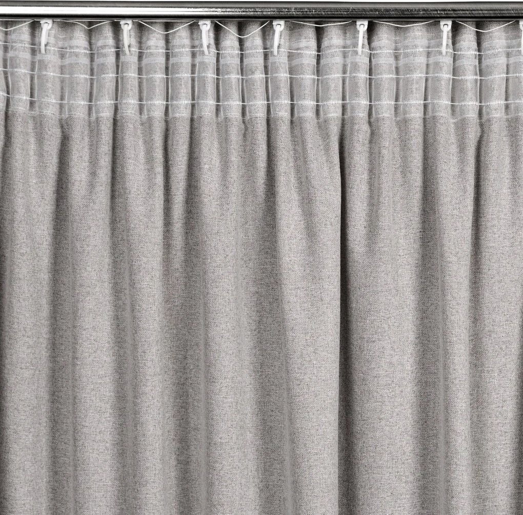 ZÁVES NA PÁSKE ERIS 140X270 CM TMAVOBÉŽOVÁ