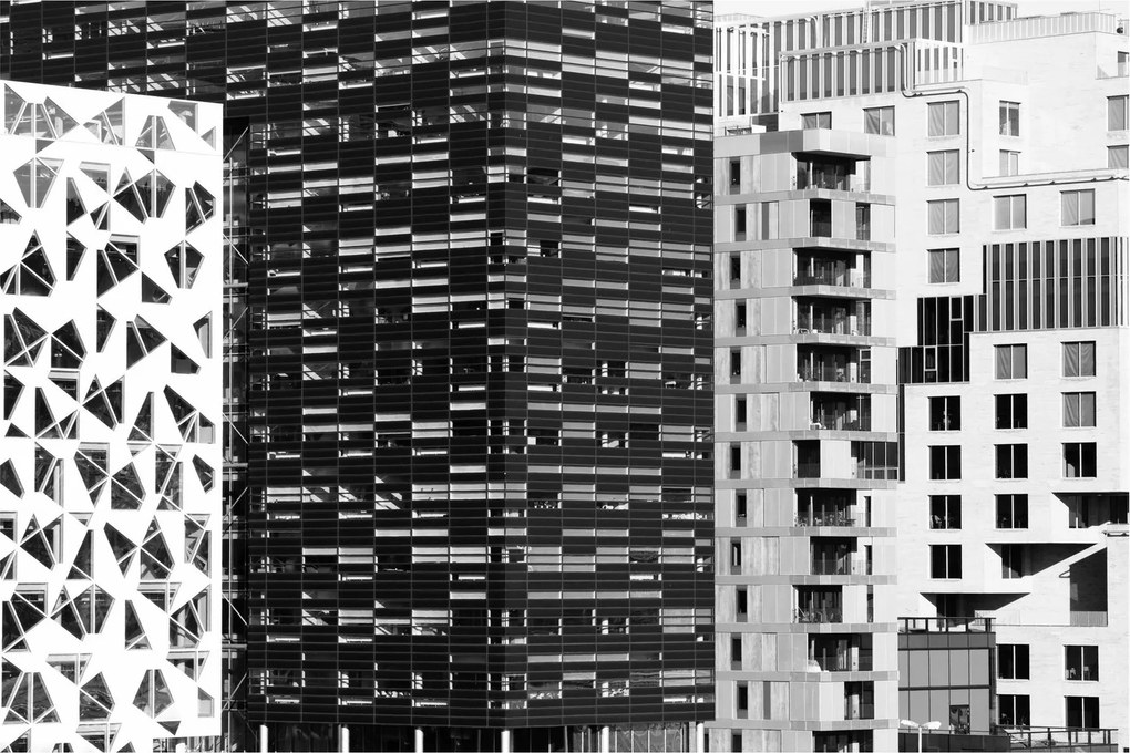 Obraz čiernobiele architektúry (90x60 cm)