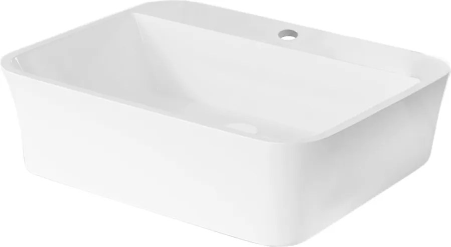 Besco Umývadlo na dosku z liateho mramoru Assos S-Line UM D-OPB 51x41x15 cm, s otvorom pre batériu