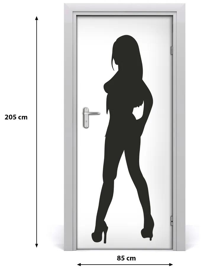 Fototapeta na dvere silueta ženy 85x205 cm