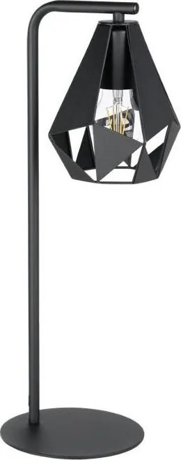 Eglo 43703 - Stolová lampa CARLTON 1xE27/60W/230V čierna