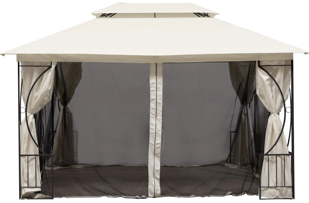 Moskytiéra do záhradného pavilónu 3x4 m s oknami a zipsami, MultiGarden