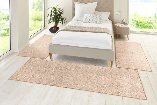 Spálňová sada kobercov Hanse Home PURE Velours taupe / krémová
