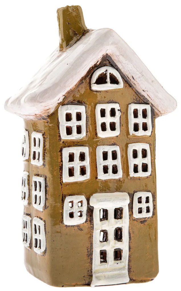 Keramický svietnik na sviečku Domček, 20 cm, 20 CM
