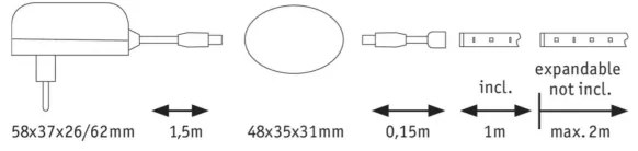 Paulmann 70955 - LED/3W Pásik so senzorom 1m YOURLED 230V