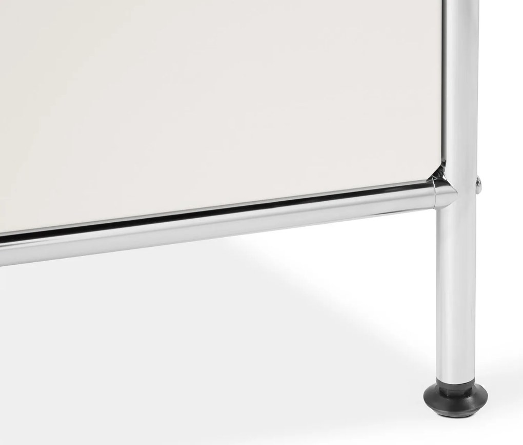 Veľká kovová odkladacia skrinka »CN3« so 6 výklopnými priehradkami, biela