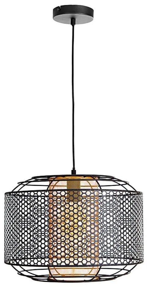 Luster na lanku DENTON 1xE27/40W/230V čierna