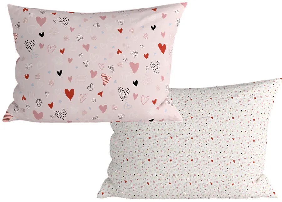 Sada 2 ks dekoračných obliečok na vankúš LOVITA 40x60 cm, ružová