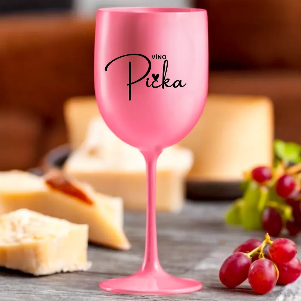 Ahome Pohár na víno - VÍNO pička Vyberte farbu: Biela